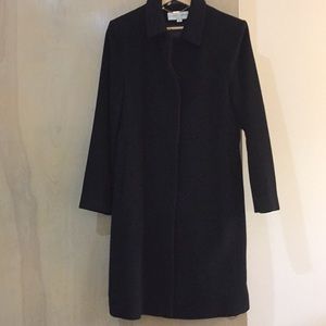 Albert Nipon Black Wool and Cashmere Coat